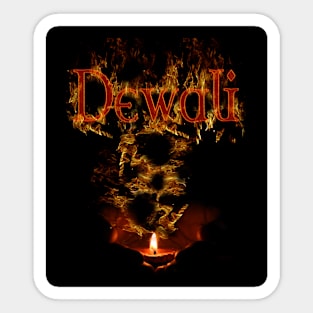 Dewali Flames Sticker